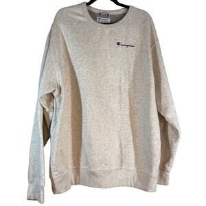 Champion Sweatshirt Sweater Jumper Men XL Gray Long Sleeve Pullover Cozy Comfort